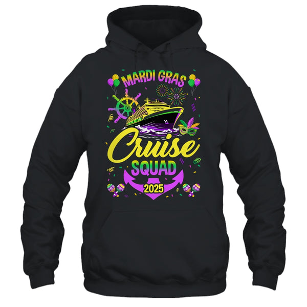 Mardi Gras Cruise Squad 2025 Family Matching Group Vacation Pullover Hoodie Black 600x.jpg
