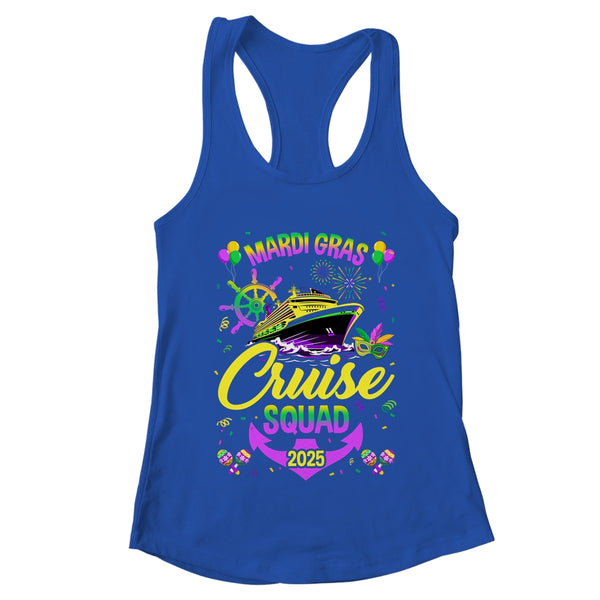 Mardi Gras Cruise Squad 2025 Family Matching Group Vacation Women s Ideal Racerback Tank Royal 600x.jpg