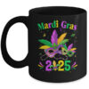 Mardi Gras 2025 Mask Costume Beads Carnival Party Outfit Mug 11oz Mug Black front 600x.jpg