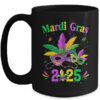 Mardi Gras 2025 Mask Costume Beads Carnival Party Outfit Mug 15oz Mug Black front 600x.jpg