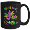 Mardi Gras 2025 Mask Costume Beads Carnival Party Outfit Mug 15oz Mug Black back 600x.jpg