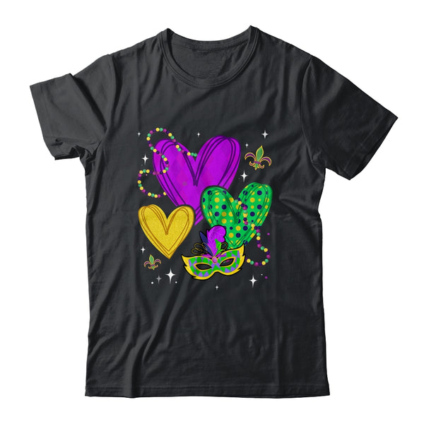 Mardi Gras Hearts Cute Outfit Party Carnival For Women Girls Classic T Shirt Black 600x.jpg