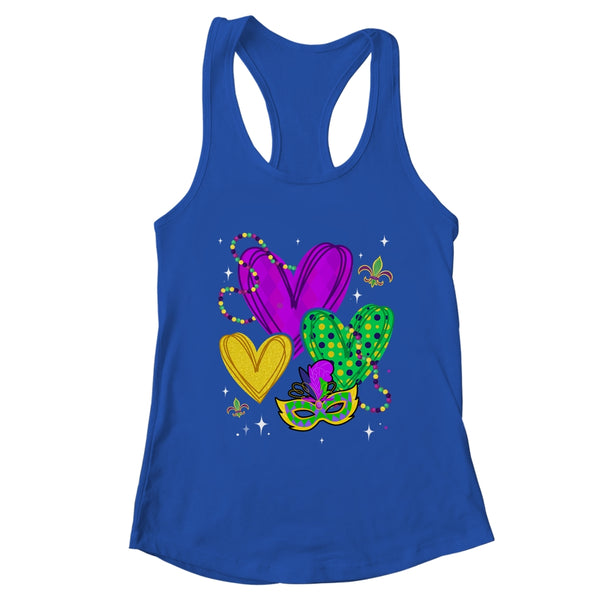 Mardi Gras Hearts Cute Outfit Party Carnival For Women Girls Women s Ideal Racerback Tank Royal 600x.jpg