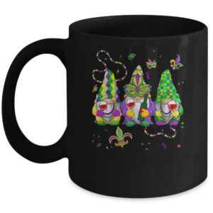 Mardi Gras Gnomes Funny Outfit Gnomies Squad Women Drinking Mug 11oz Mug Black front 600x.jpg