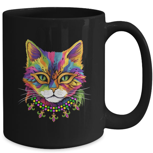 Cat Mardi Gras Outfit Costume For Men Women Girl Mug 15oz Mug Black back 600x.jpg