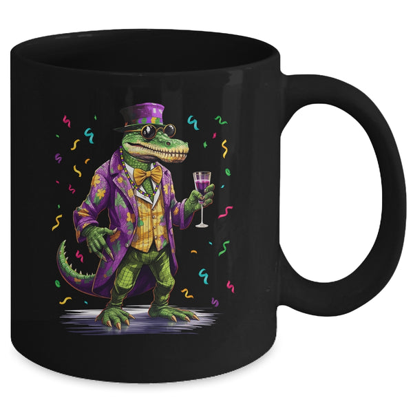 Mardigator Mardi Gras Alligator Costume Men Women Party Mug 11oz Mug Black back 600x.jpg