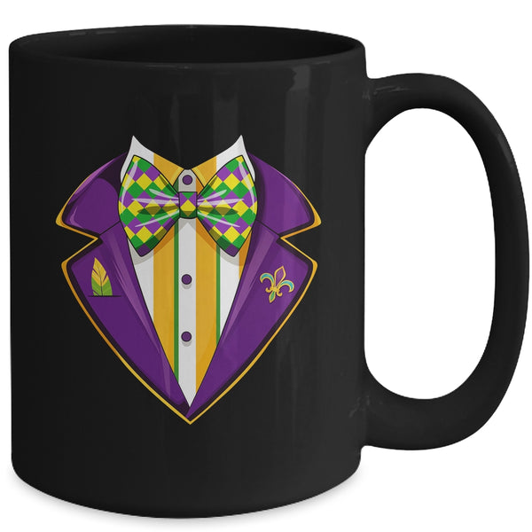 Mardi Gras Tuxedo Costume Funny Mardi Gras Carnival 2024 Mug 15oz Mug Black back 600x.jpg