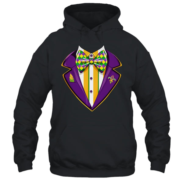 Mardi Gras Tuxedo Costume Funny Mardi Gras Carnival 2024 Pullover Hoodie Black 600x.jpg