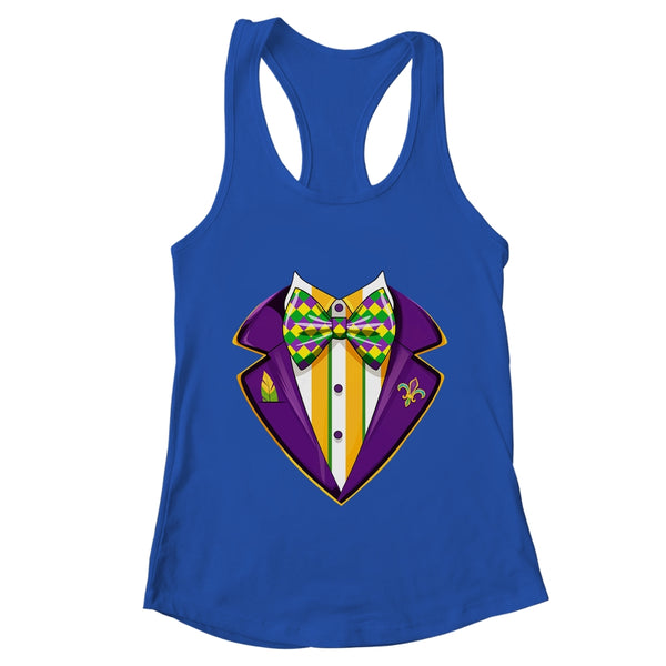 Mardi Gras Tuxedo Costume Funny Mardi Gras Carnival 2024 Women s Ideal Racerback Tank Royal 600x.jpg