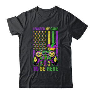 I Paused My Game To Be Here Video Game Beads Mardi Gras Classic T Shirt Black 600x.jpg