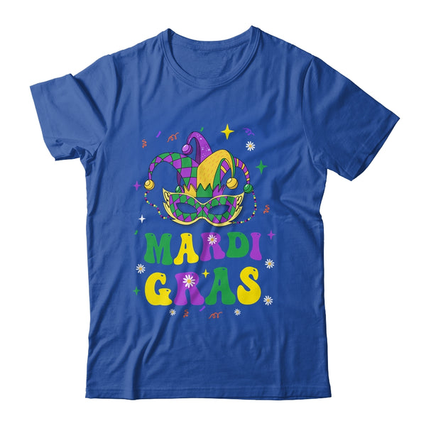 Groovy Mardi Gras Party Festival Kids Men Women Outfit Classic T Shirt Royal 600x.jpg