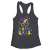 Groovy Mardi Gras Party Festival Kids Men Women Outfit Women s Ideal Racerback Tank Black 600x.jpg