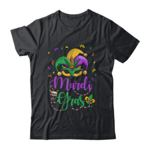 Mardi Gras Womens Girls Mask Beads New Orleans Party Classic T Shirt Black 600x.jpg