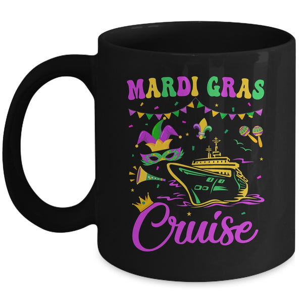 Mardi Gras Cruise Cruising Mask Cruise Ship Party Costume Mug 11oz Mug Black front 600x.jpg