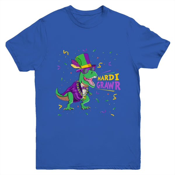 Mardi Gras Trex Dinosaur Lovers Boy Mardi Grawr Youth Youth T Shirt Royal 600x.jpg