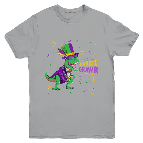 Mardi Gras Trex Dinosaur Lovers Boy Mardi Grawr Youth Youth T Shirt Sport Grey 600x.jpg