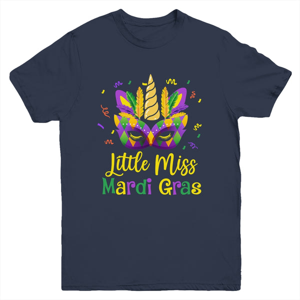 Cute Little Miss Mardi Gras Kids Girl Outfit Youth Youth T Shirt Navy 600x.jpg