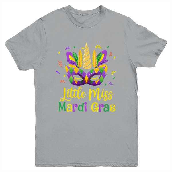 Cute Little Miss Mardi Gras Kids Girl Outfit Youth Youth T Shirt Sport Grey 600x.jpg