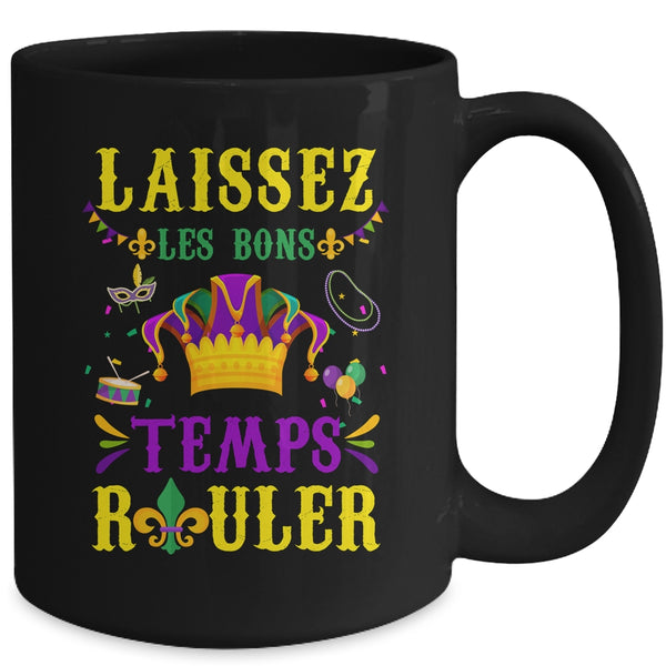 Mardi Gras Carnival Festival Laissez Les Bon Temps Rouler Mug 15oz Mug Black back 600x.jpg