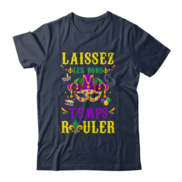 Laissez Les Bons Temps Rouler Mardi Gras Fat Tuesdays Women Classic T Shirt Navy 600x.jpg