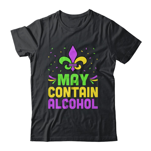 May Contain Alcohol Mardi Gras Party Classic T Shirt Black 600x.jpg