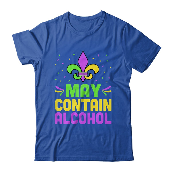May Contain Alcohol Mardi Gras Party Classic T Shirt Royal 600x.jpg