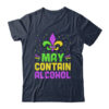 May Contain Alcohol Mardi Gras Party Classic T Shirt Navy 600x.jpg
