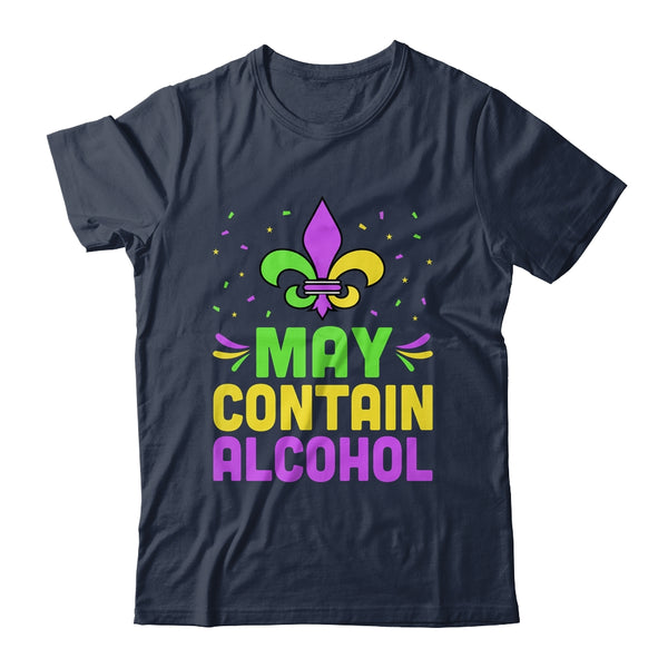May Contain Alcohol Mardi Gras Party Classic T Shirt Navy 600x.jpg