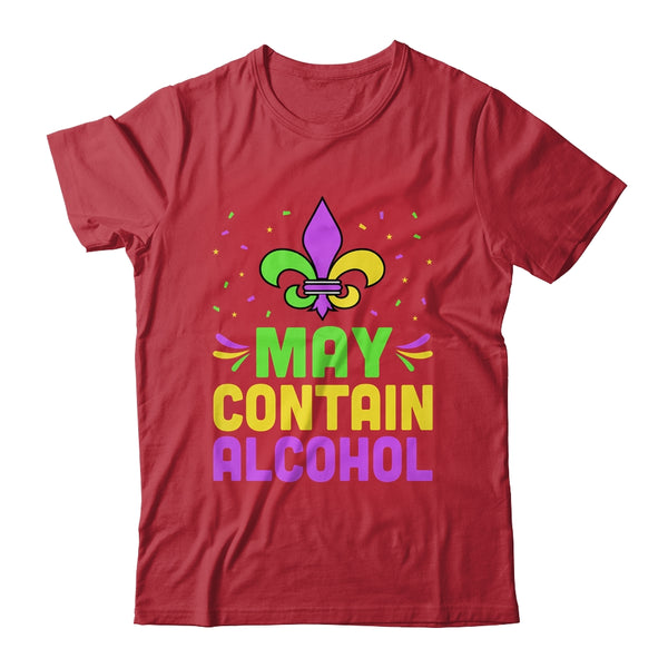 May Contain Alcohol Mardi Gras Party Classic T Shirt Red 600x.jpg