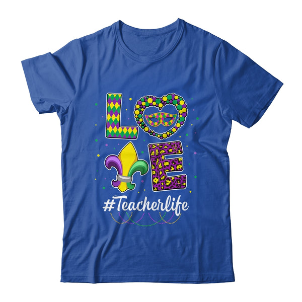 Funny Teacher Mardi Gras Carnival Family Matching Outfit Classic T Shirt Royal 600x.jpg