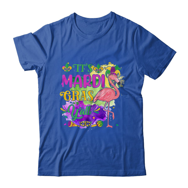 Funny Carnival Party Gift Idea Flamingo Mardi Gras Classic T Shirt Royal 600x.jpg