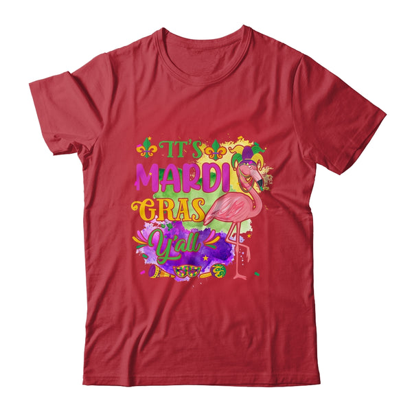 Funny Carnival Party Gift Idea Flamingo Mardi Gras Classic T Shirt Red 600x.jpg
