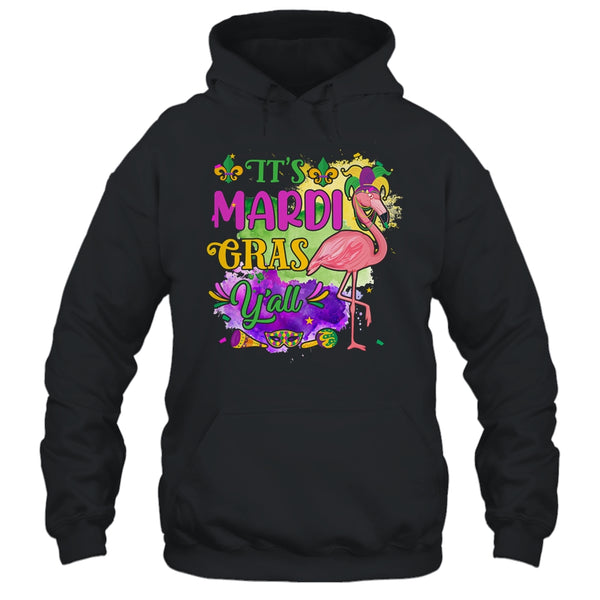 Funny Carnival Party Gift Idea Flamingo Mardi Gras Pullover Hoodie Black 600x.jpg