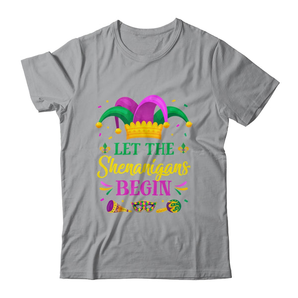 Let The Shenanigans Begin Mardi Gras Men Women Classic T Shirt Sport Grey 600x.jpg