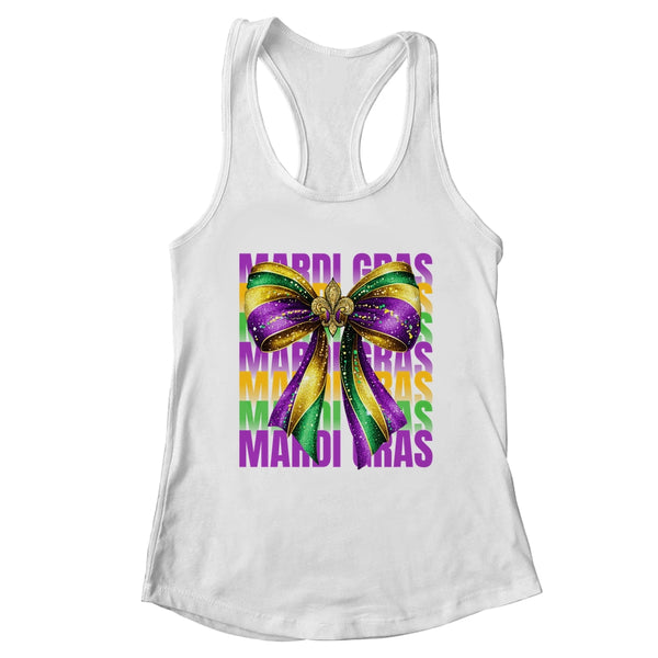 Mardi Gras Coquette Bow Louisiana Festival Carnival Girls Shirt Tank Top Women s Ideal Racerback Tank White 600x 1.jpg