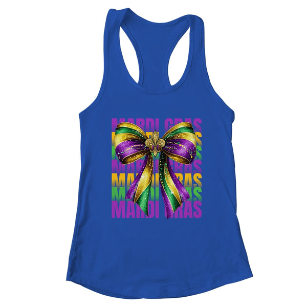 Mardi Gras Coquette Bow Louisiana Festival Carnival Girls Shirt Tank Top Women s Ideal Racerback Tank Royal 600x 1.jpg