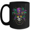 Mardi Gras Costume Sugar Skull Carnival New Orleans Trip Mug 15oz Mug Black front 600x.jpg