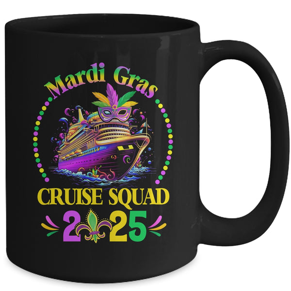 Mardi Gras Cruise 2025 Ship Family Matching Trip Costume Mug 15oz Mug Black back 600x.jpg