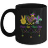 Peace Love Mardi Gras Leopard Heart Mardi Gras Festival Mug 11oz Mug Black front 600x 1.jpg