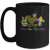 Peace Love Mardi Gras Beads For Women Carnival Parade Mug 15oz Mug Black front 600x.jpg