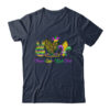 Peace Love Mardi Gras Beads For Women Carnival Parade Classic T Shirt Navy 600x.jpg