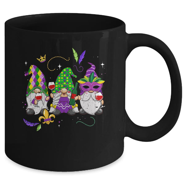 Mardi Gras Gnomes Funny Outfit Gnomies Squad Girl Women Mug 11oz Mug Black back 600x.jpg