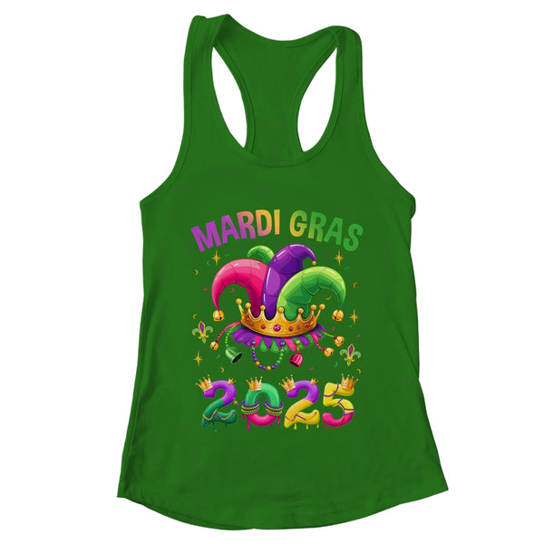 Mardi Gras 2025 Jester Outfit Kids Girls Boys Men Women Shirt Tank Top Women s Ideal Racerback Tank Kelly Green 600x 2.jpg