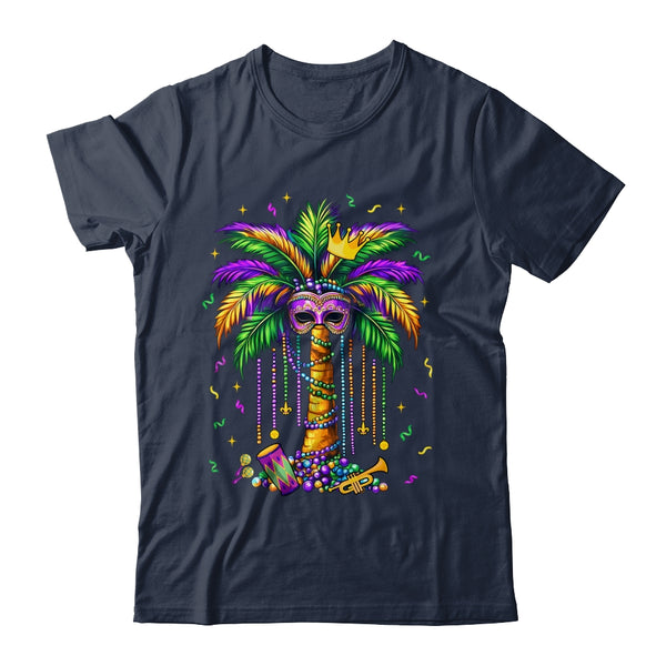 Mardi Gras Palm Tree Hawaiian Tropical Party Men Women Shirt Tank Top Classic T Shirt Navy 600x 2.jpg