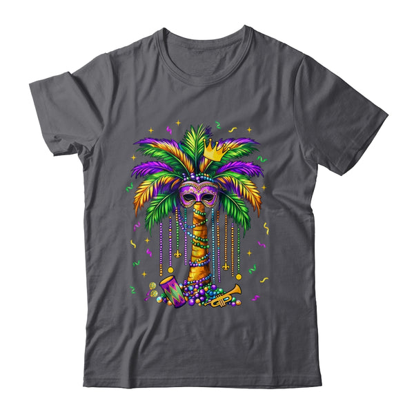 Mardi Gras Palm Tree Hawaiian Tropical Party Men Women Shirt Tank Top Classic T Shirt Dark Heather 600x 2.jpg
