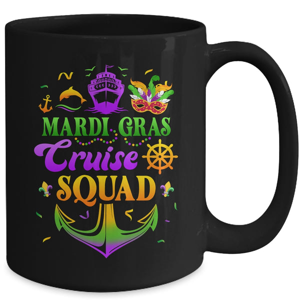 Mardi Gras Cruise Squad Matching Group Family Vacation 2024 Mug 15oz Mug Black back 600x 1.jpg