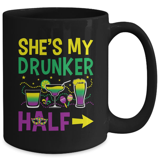 She s My Drunker Half Matching Couple Boyfriend Mardi Gras Mug 15oz Mug Black back 600x 2.jpg