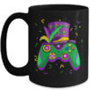 Mardi Gras Gamer Kids Gaming Boys Costume Mug 15oz Mug Black front 600x.jpg