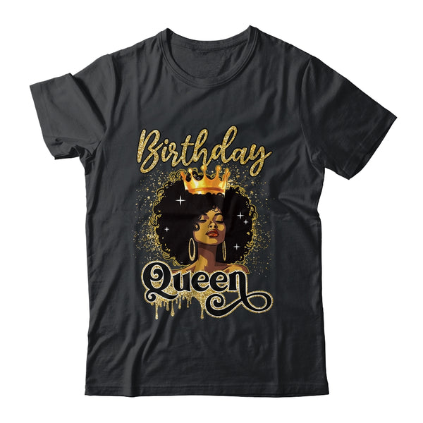 Melanin Queen Birthday Afro Black Girls African American Classic T Shirt Black 600x.jpg
