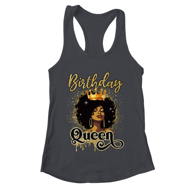 Melanin Queen Birthday Afro Black Girls African American Women s Ideal Racerback Tank Black 600x.jpg